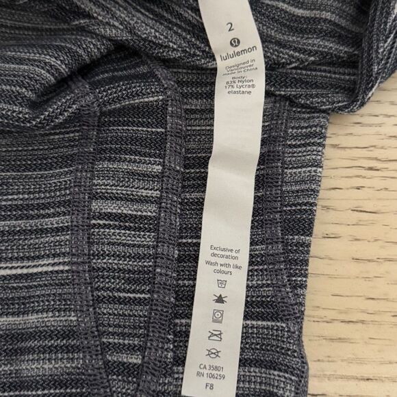 Lululemon Align Cropped Leggings Cross Waist Space Dye Herringbone 2 - Picture 7 of 8